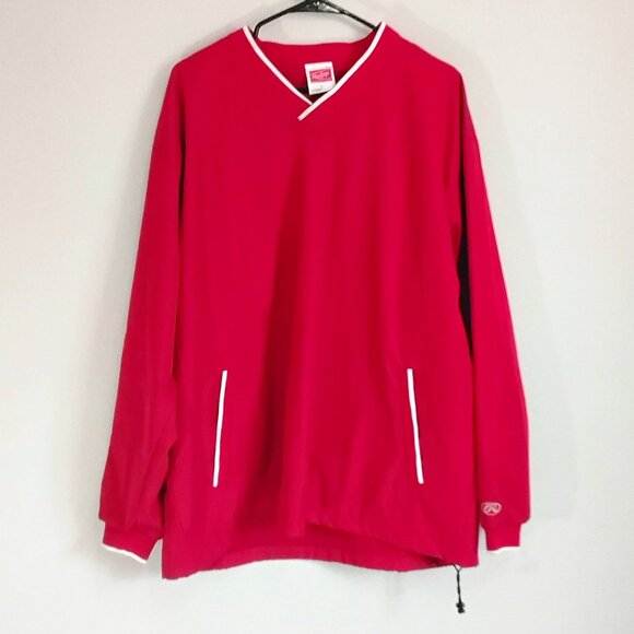 Rawlings Long Sleeve Pullover Nylon Watwerproof Baseball Shirt!! - Picture 1 of 3